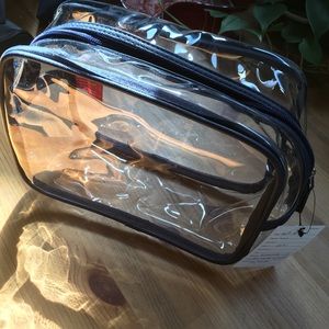 Tahari clear plastic makeup bag